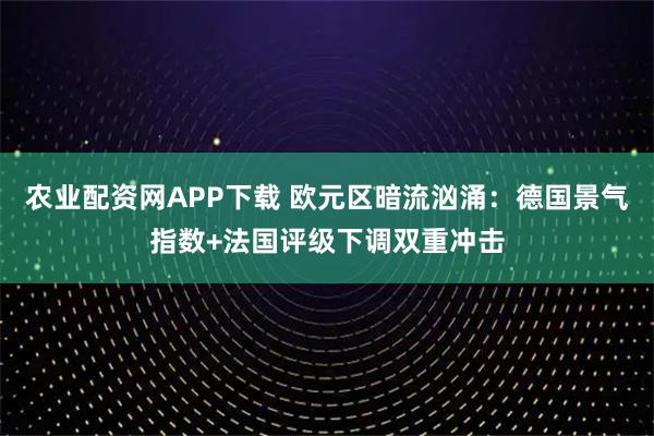 农业配资网APP下载 欧元区暗流汹涌：德国景气指数+法国评级下调双重冲击
