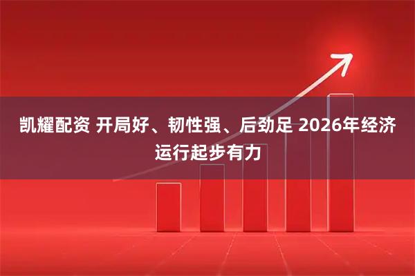 凯耀配资 开局好、韧性强、后劲足 2026年经济运行起步有力
